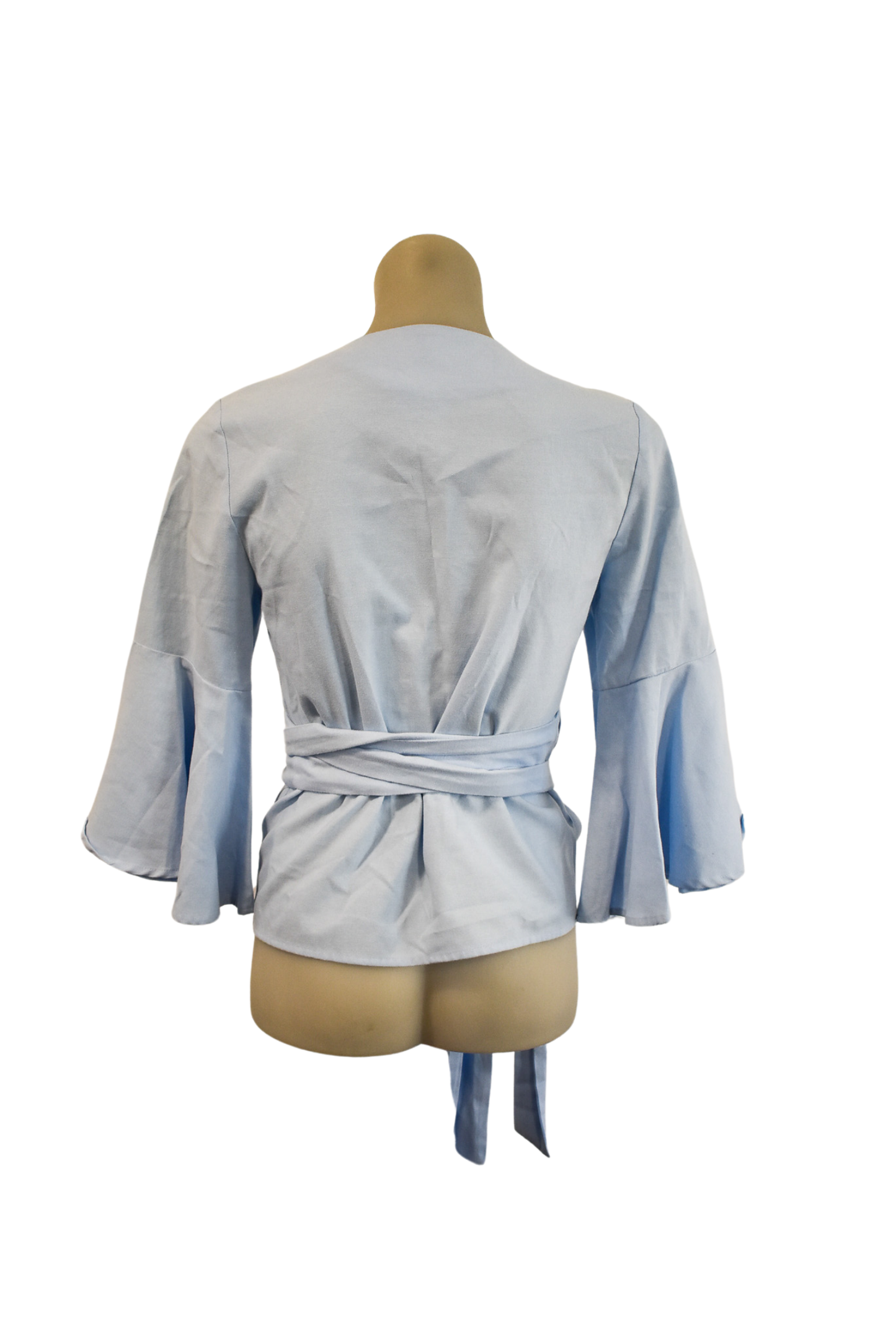 Seed Heritage baby blue wrap top, 10