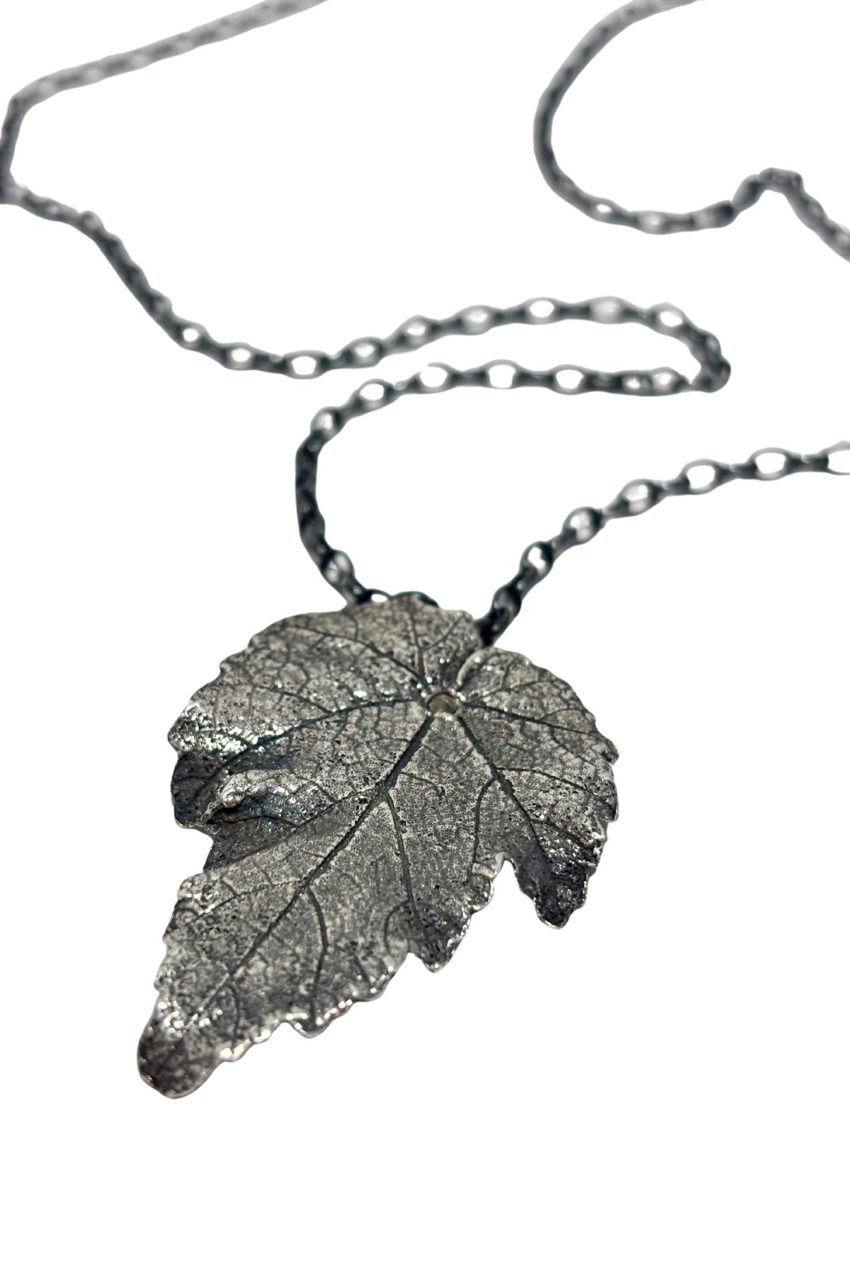 925 Silver leaf necklace