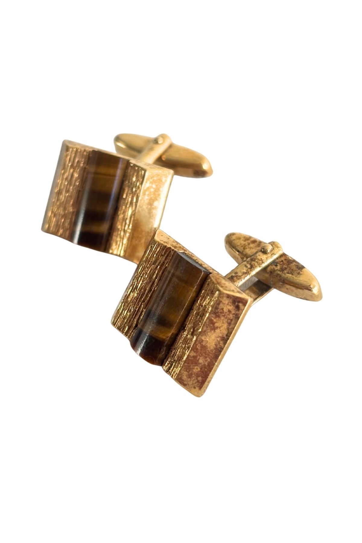 Retro golden cufflinks