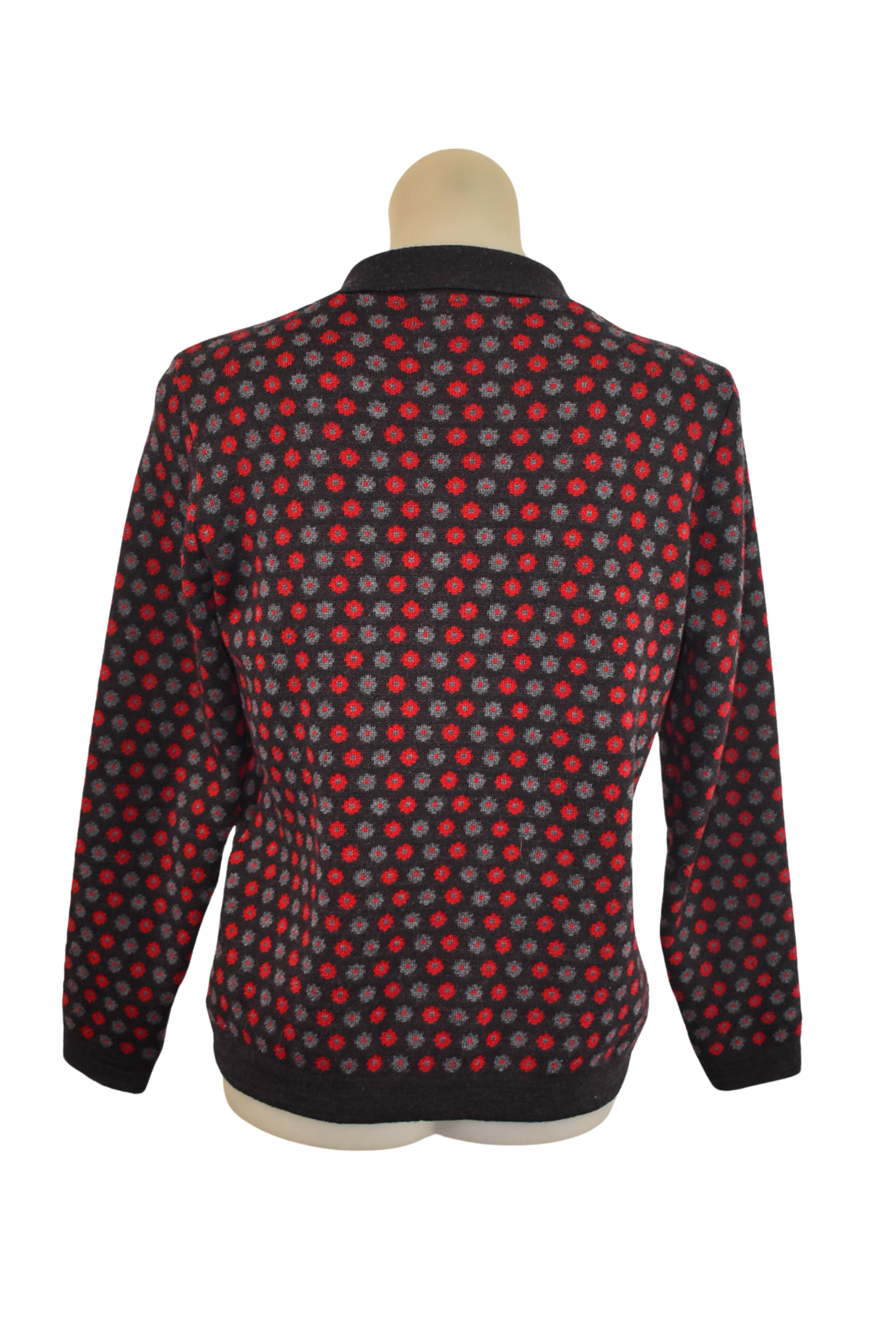 Xquisite NZ made patterned wool cardigan, S