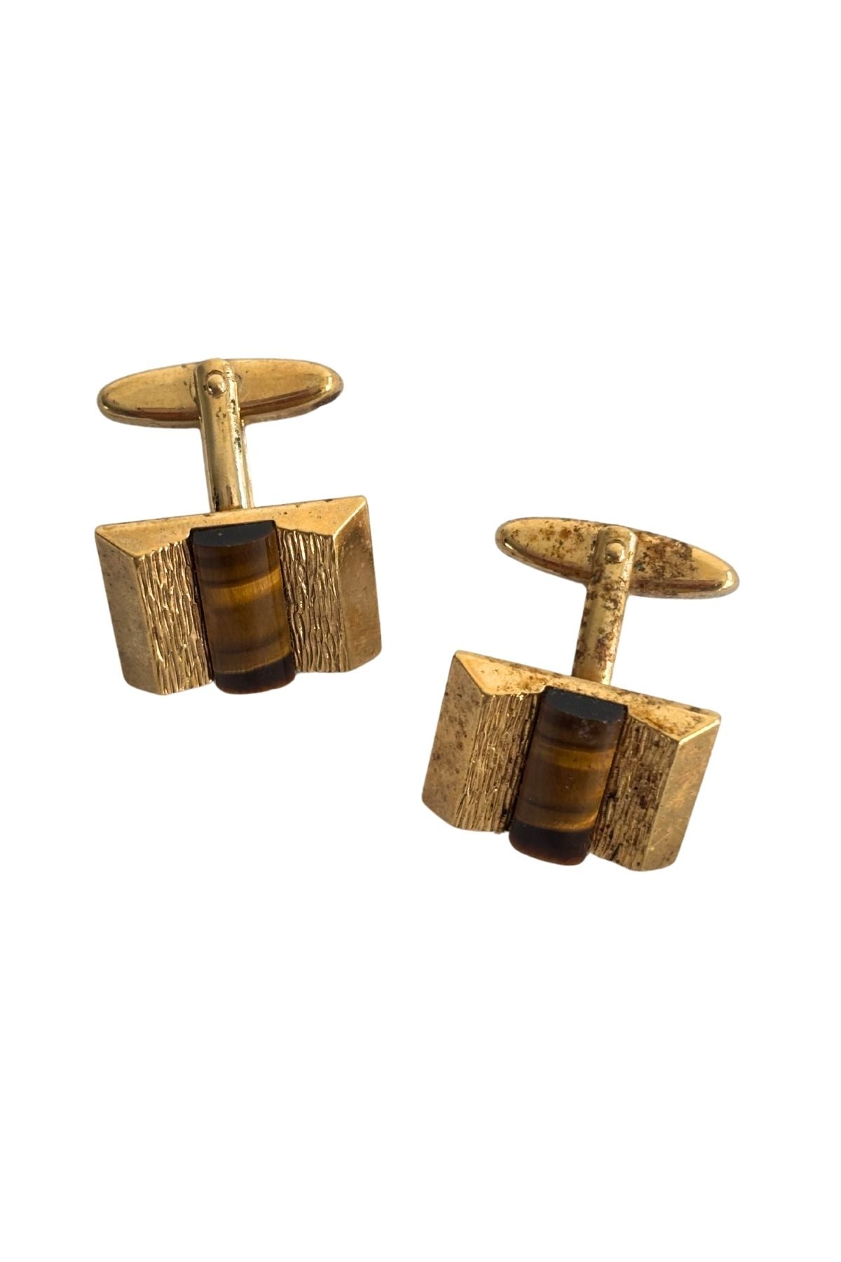 Retro golden cufflinks