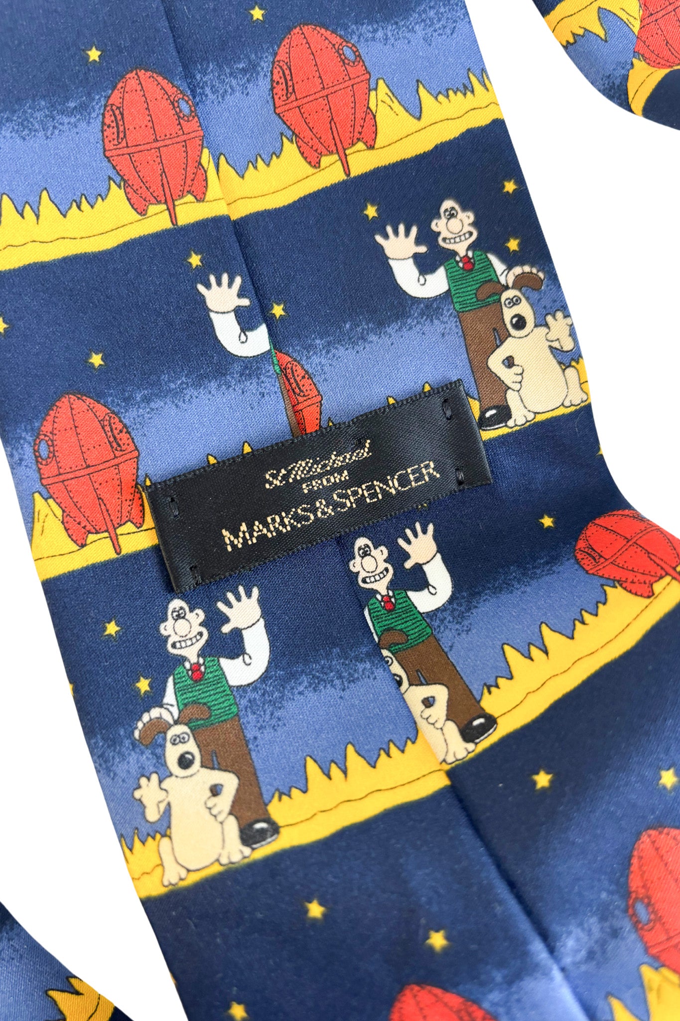 Vintage 1990's Marks & Spencer Wallace + Gromit A Grand Day Out tie