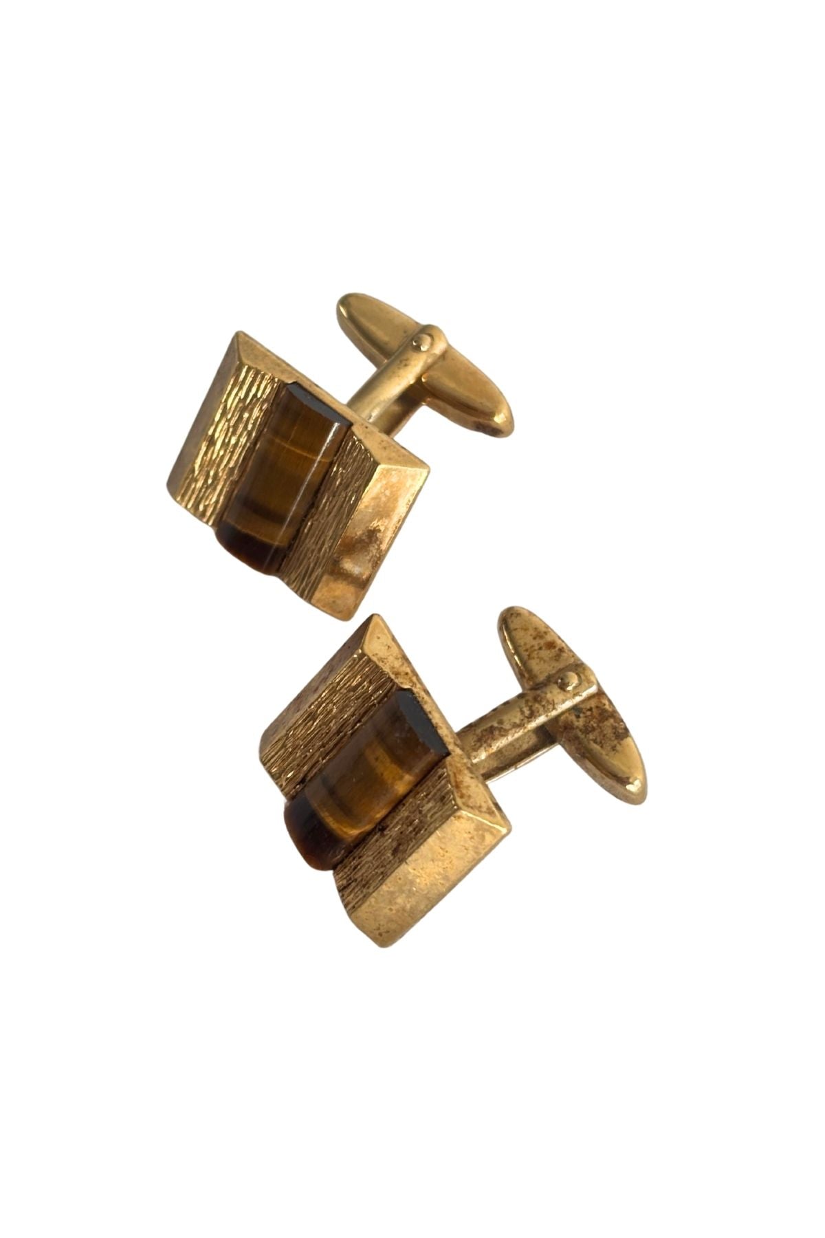Retro golden cufflinks