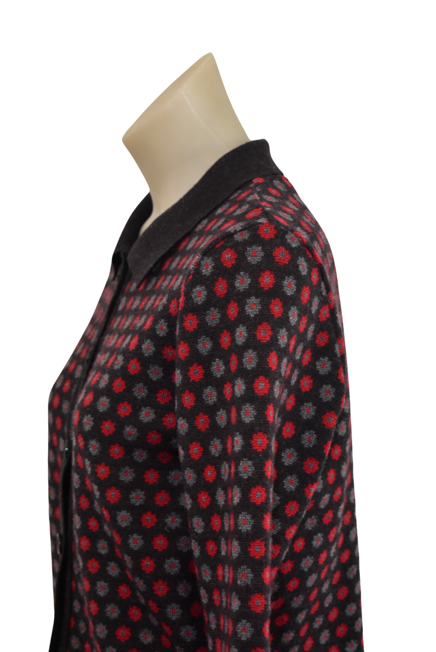 Xquisite NZ made patterned wool cardigan, S