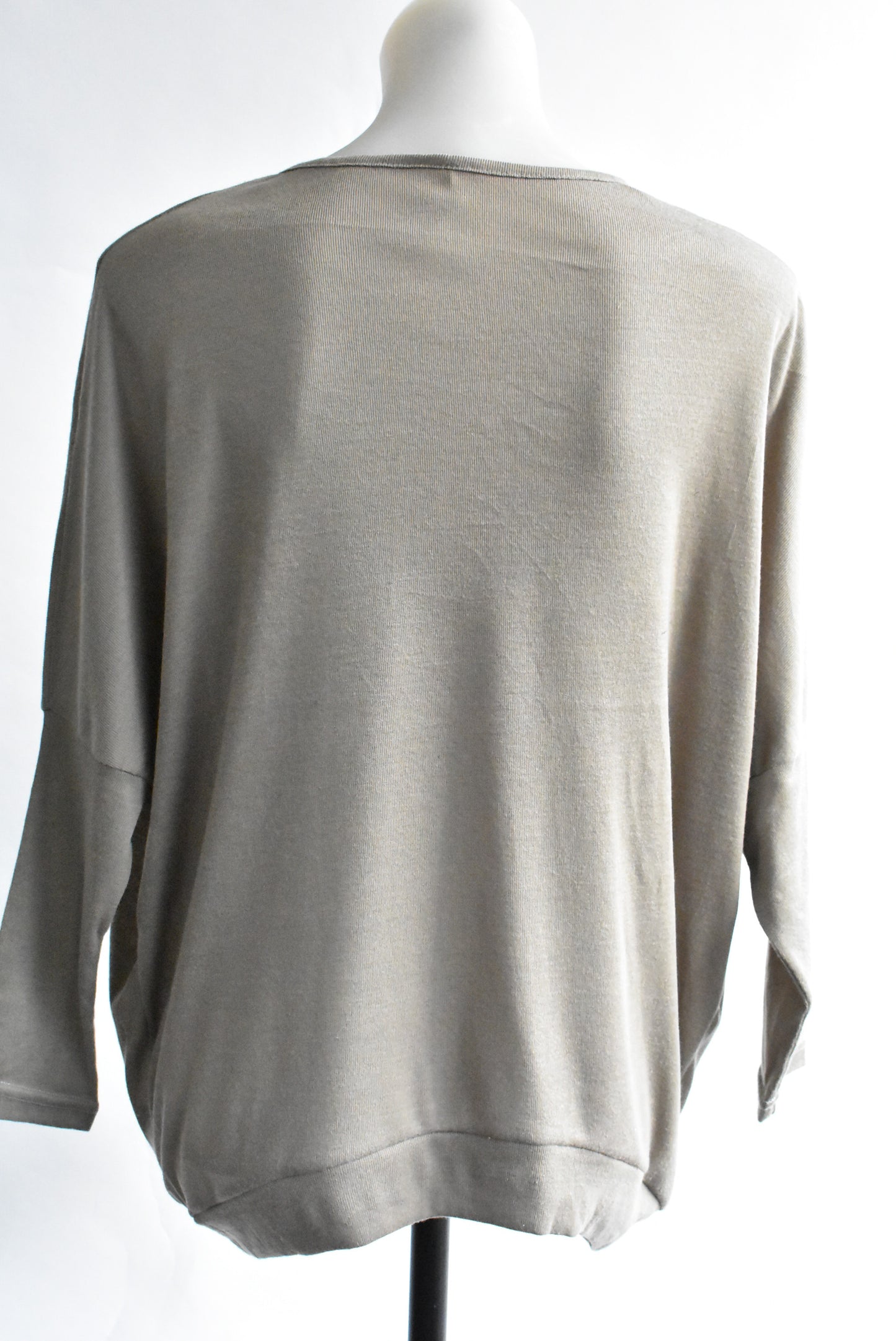 Cotton blend top with polkadot panel, M/L