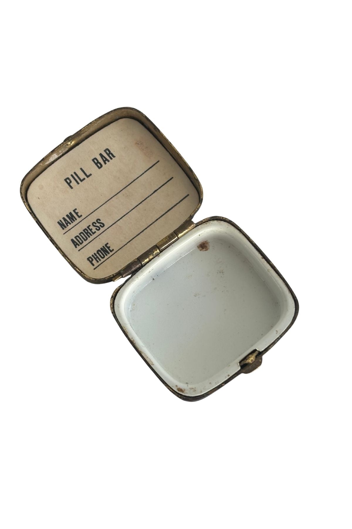 Vintage paua shell pill box