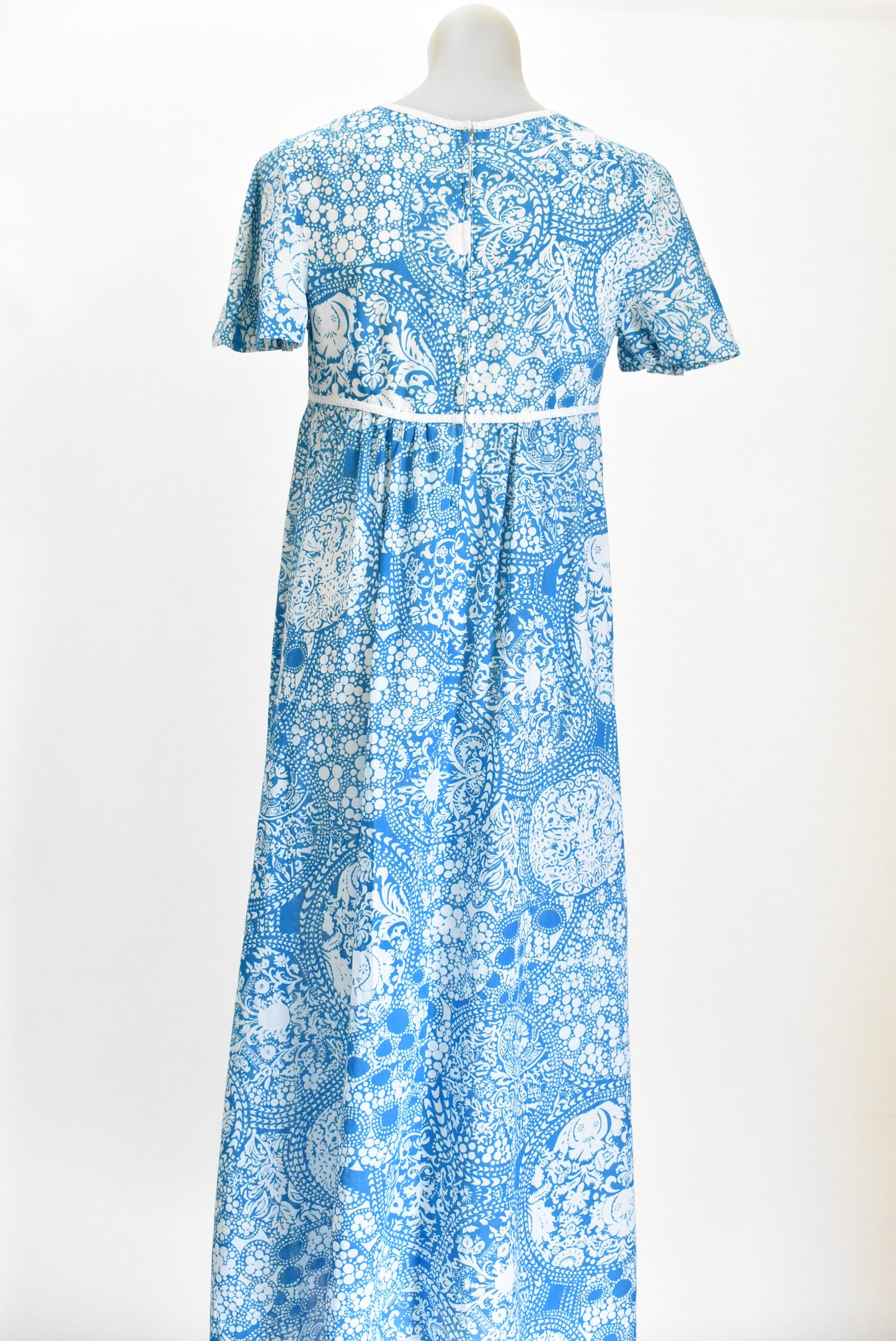 Vintage handmade blue dress, S