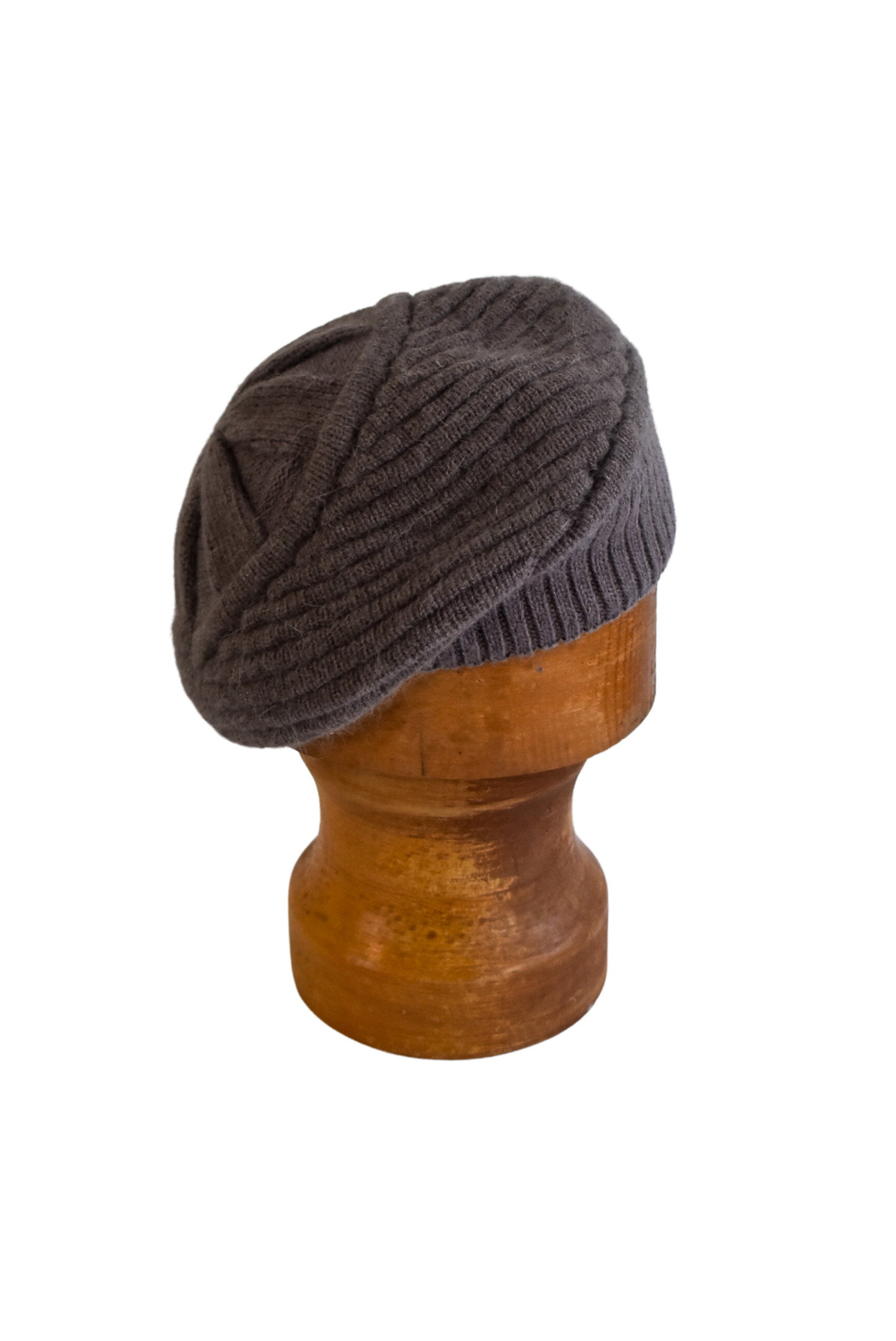 Angora blend knit beret