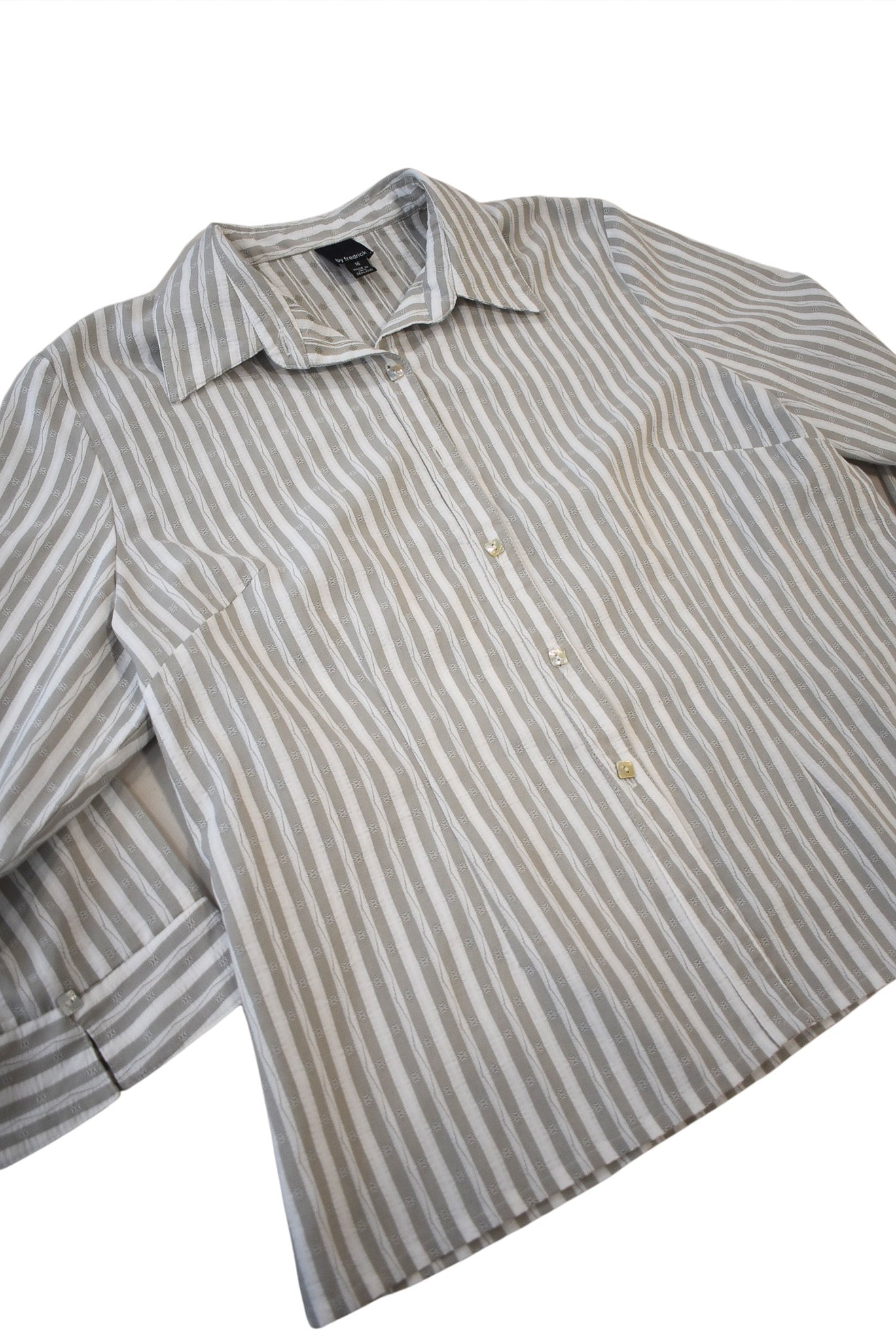 By Frederick NZ made button up blouse, 16