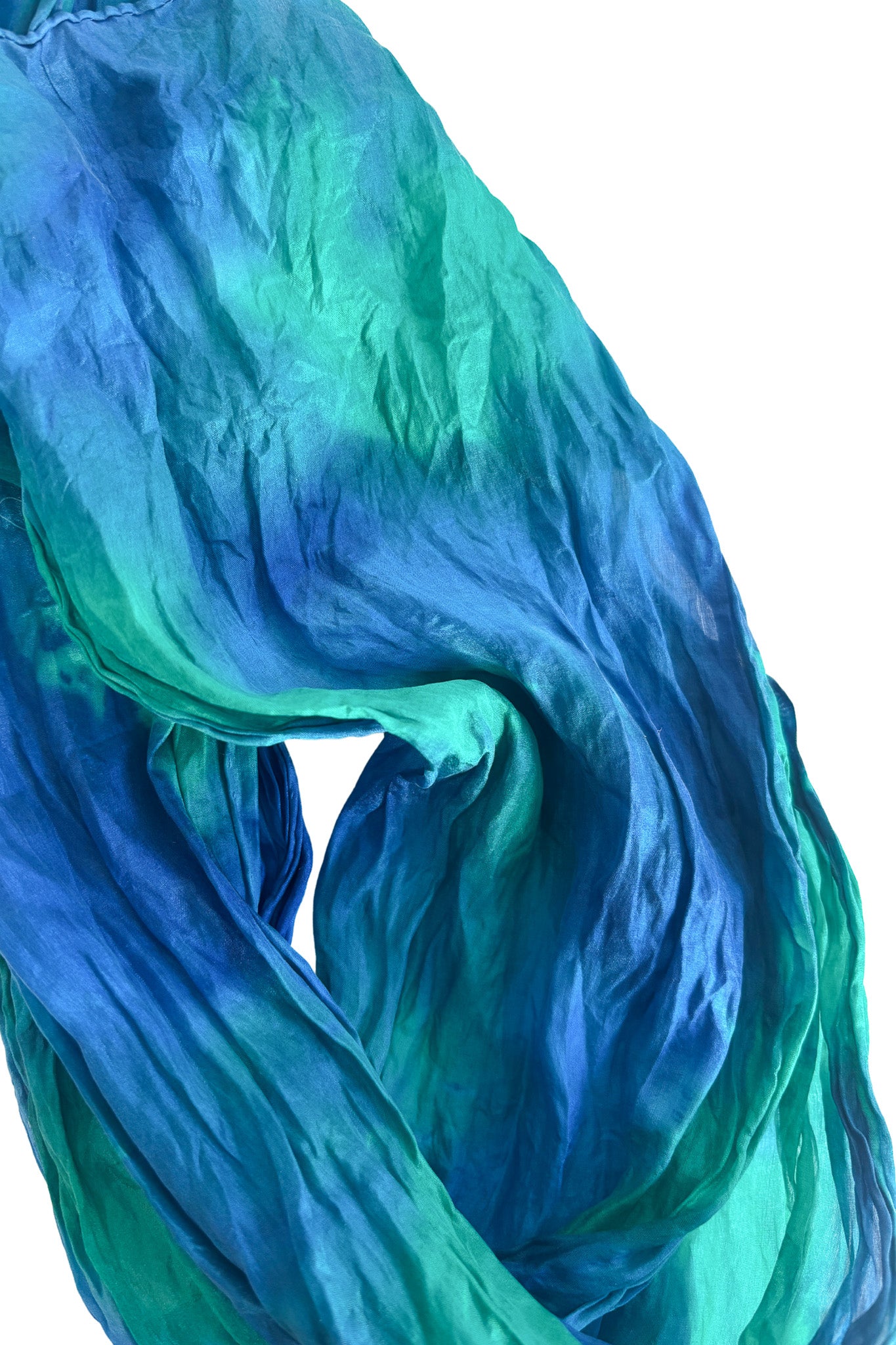 Deep ocean water colour scarf