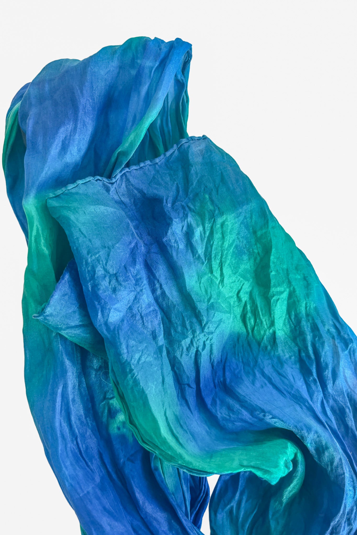 Deep ocean water colour scarf