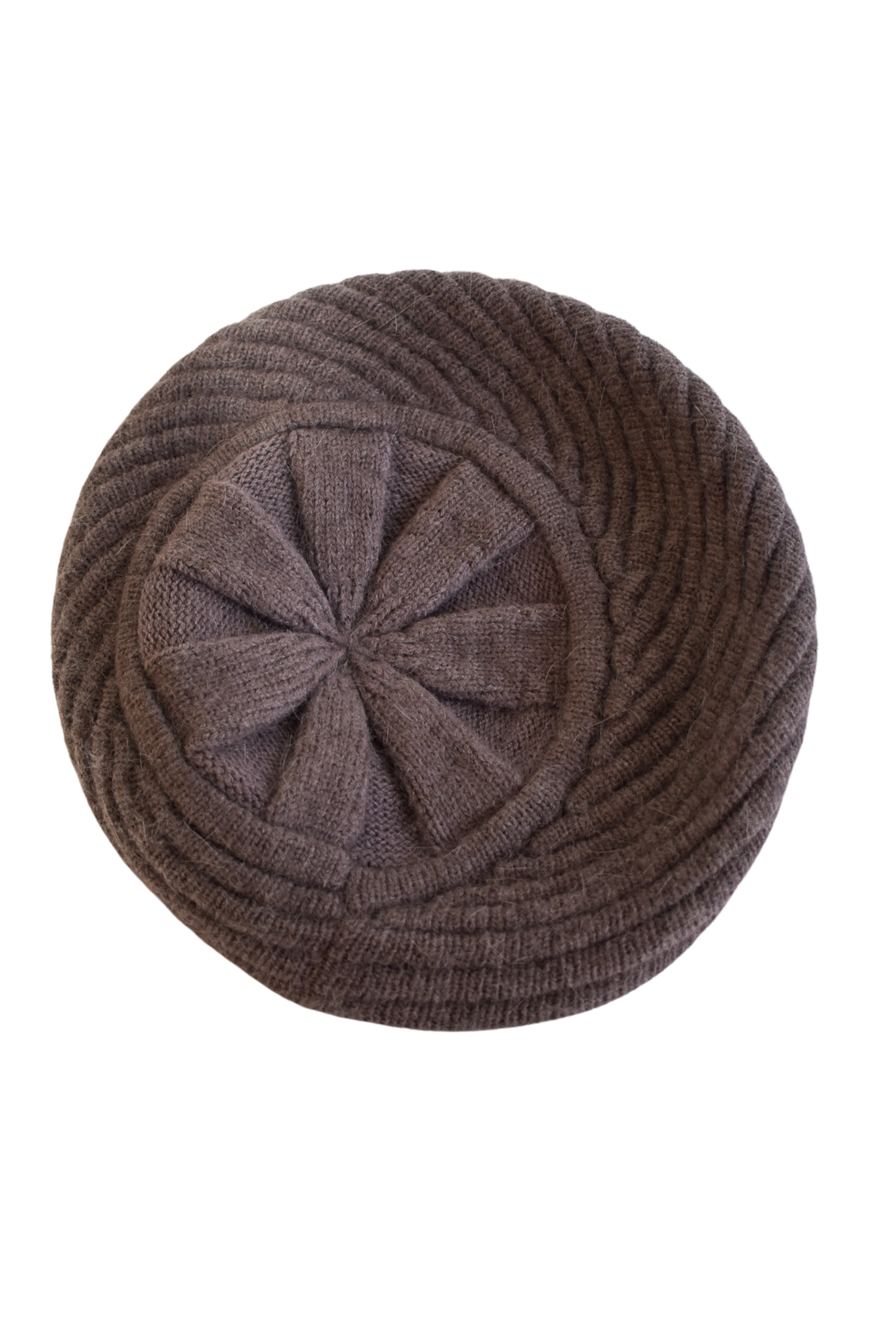 Angora blend knit beret