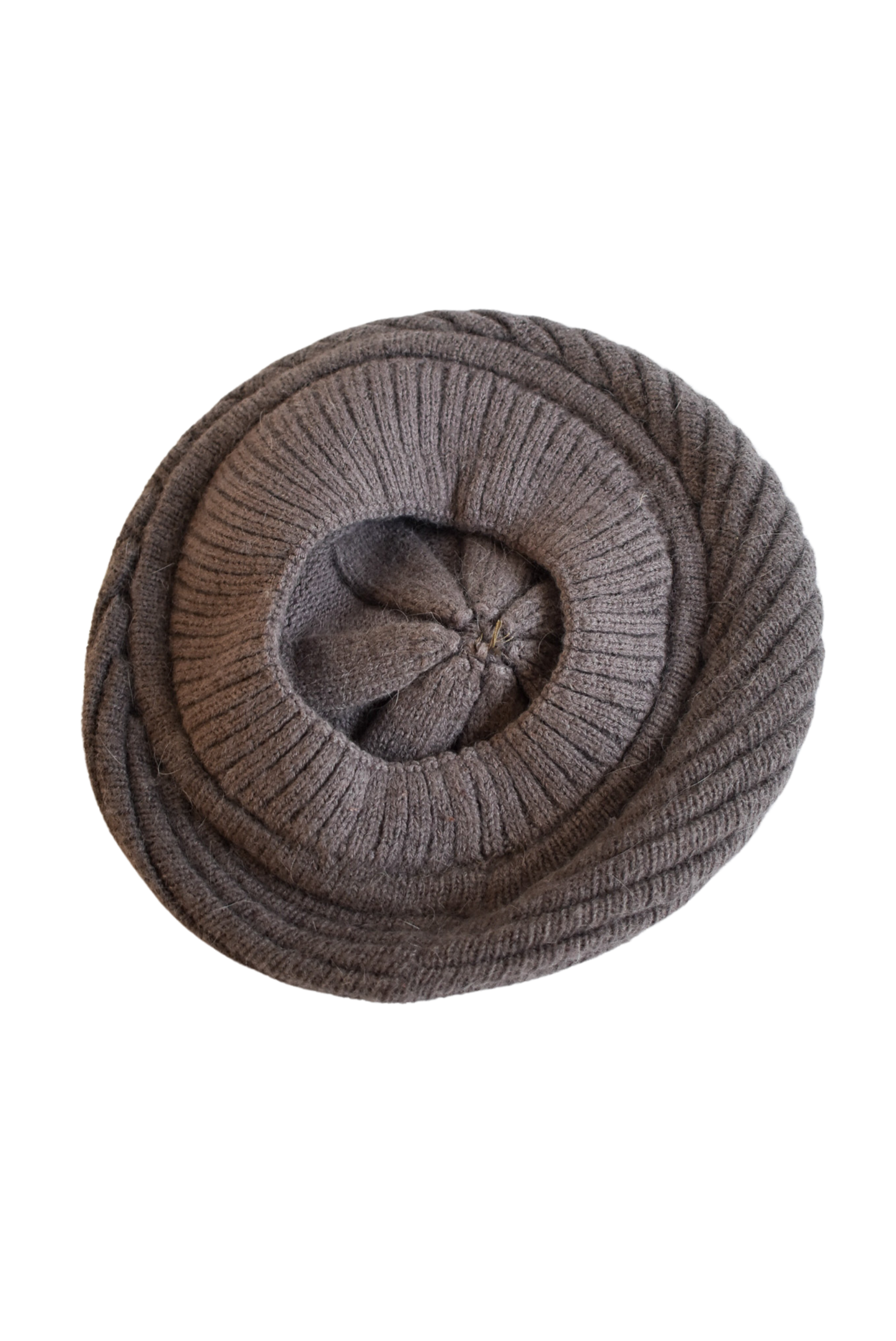 Angora blend knit beret
