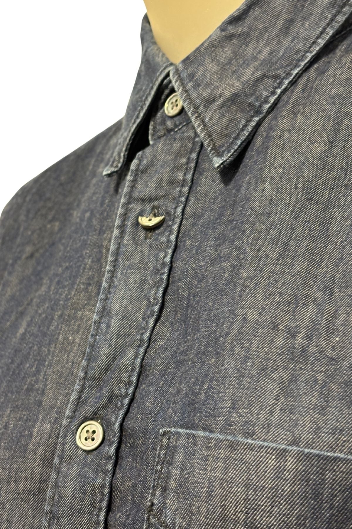 ACNE dark denim button up blouse, S/M