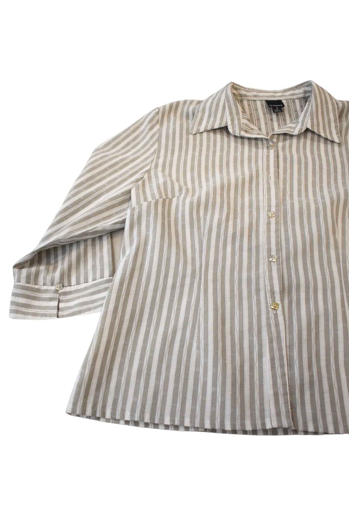 By Frederick NZ made button up blouse, 16