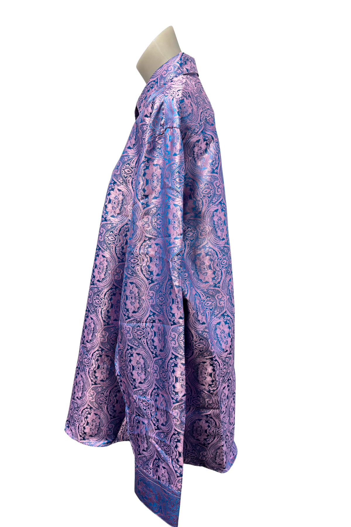 Hi-Tie shining purple blue paisley shirt, XXXL NWT