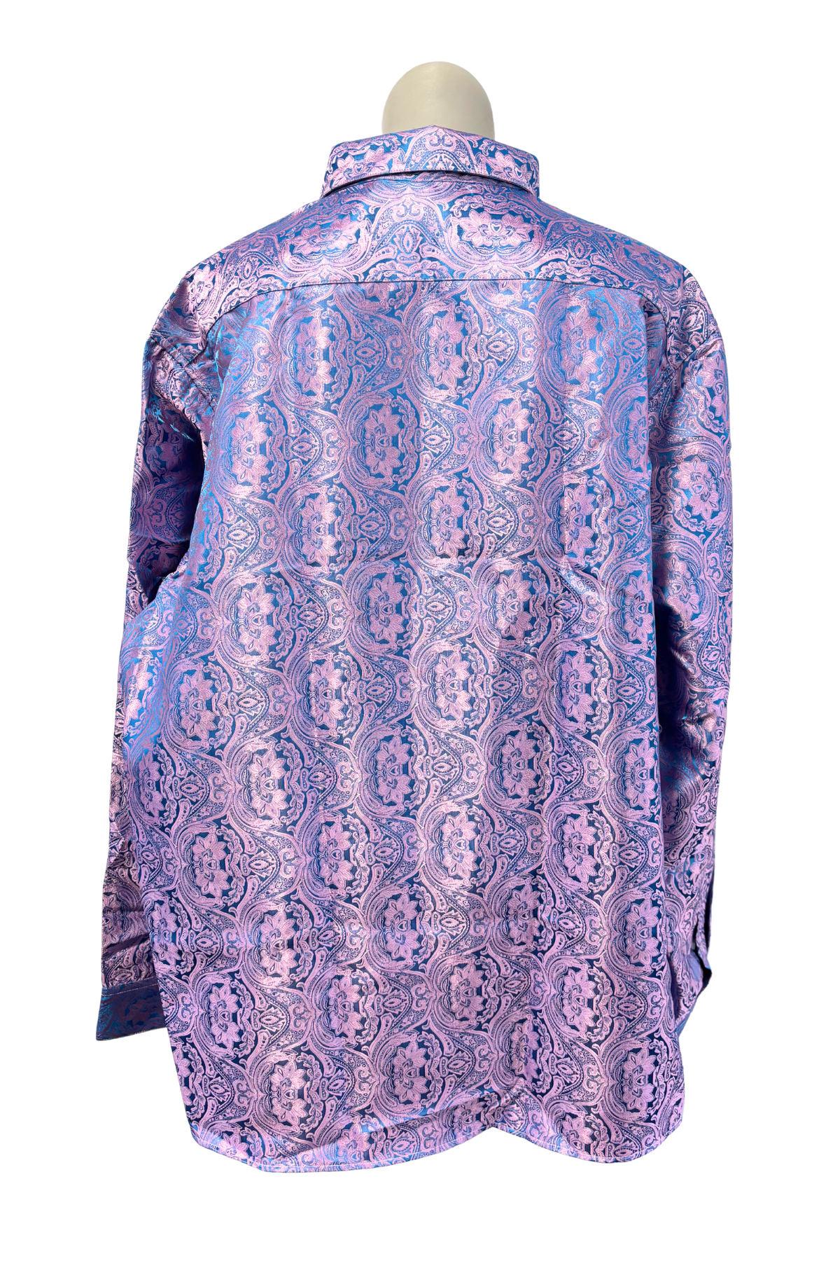 Hi-Tie shining purple blue paisley shirt, XXXL NWT