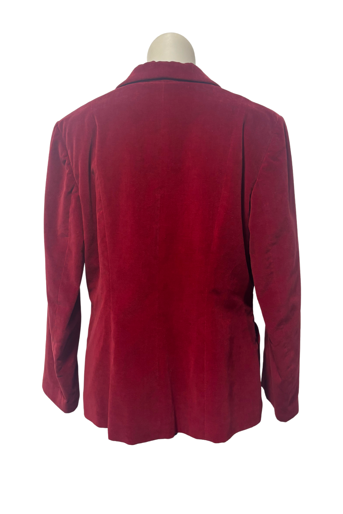 Vintage red velvet blazer, M/L