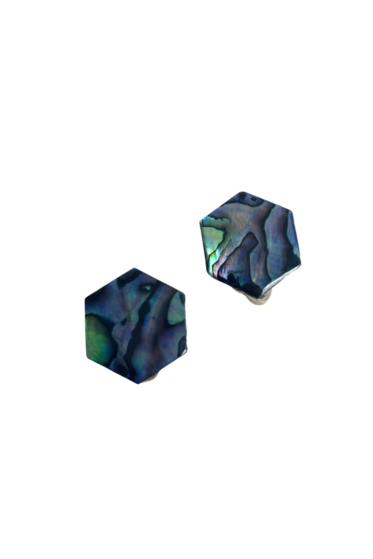 Paua shell clip on earrings