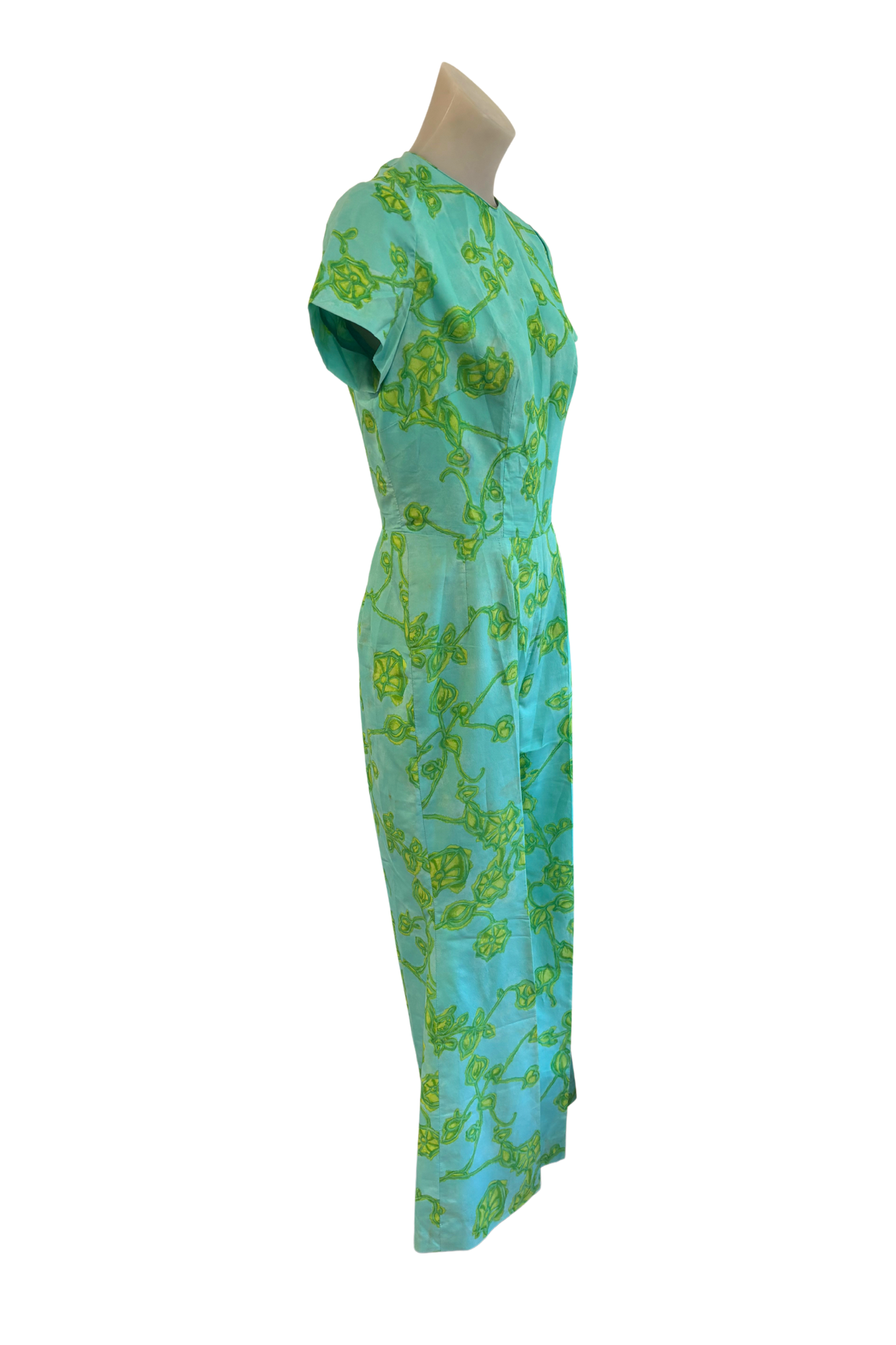 Vintage jumpsuit + scarf, S