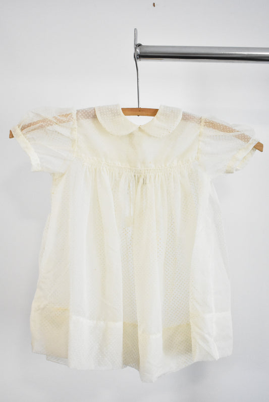 Vintage sheer handmade infants dress (under 1yr)