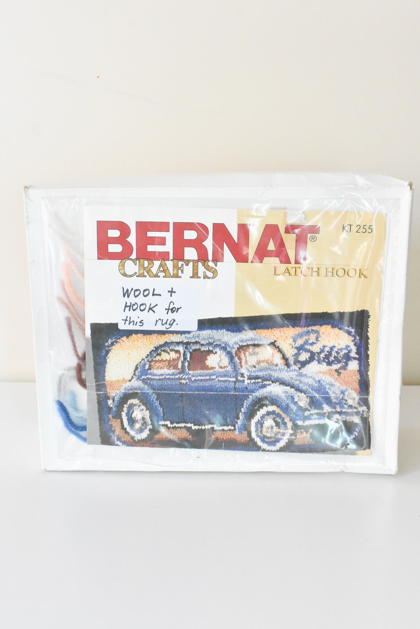 Bernat Crafts wool and hook for a rug