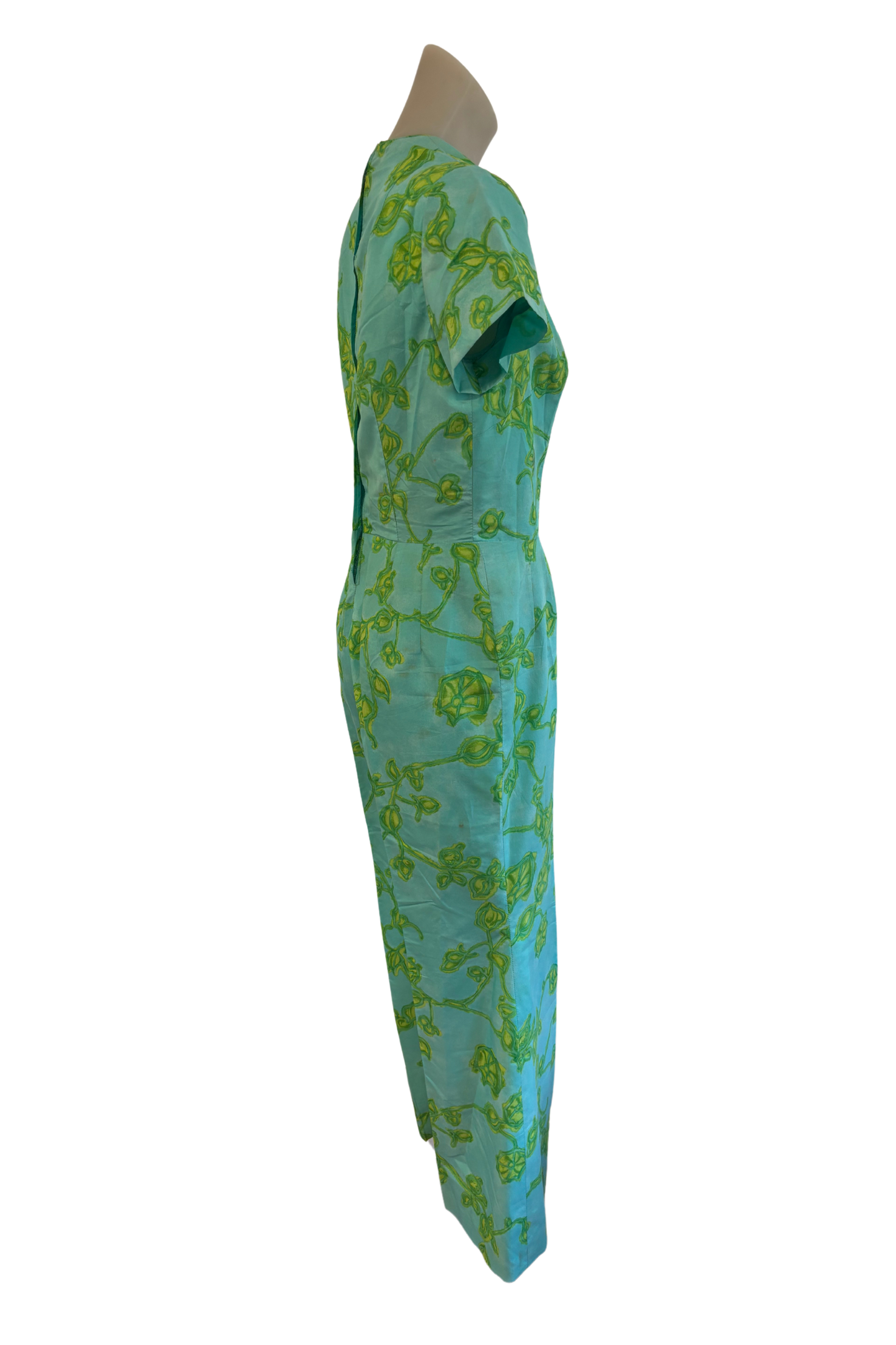 Vintage jumpsuit + scarf, S