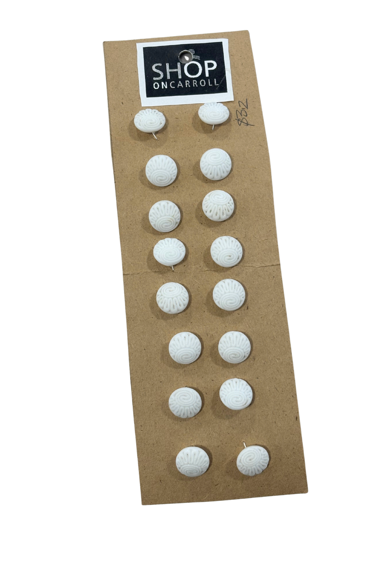 White textured vintage buttons