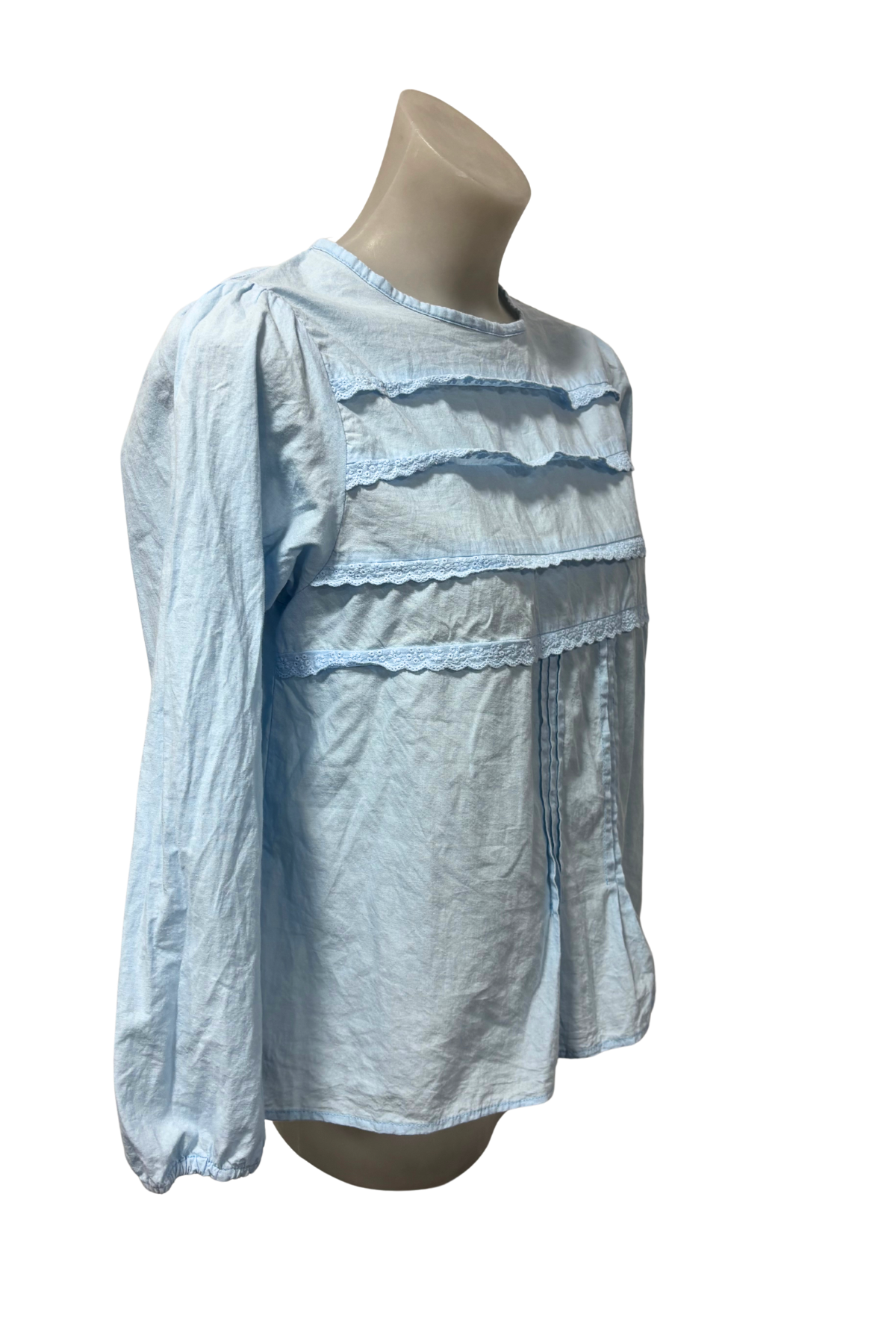 Basemark baby blue blouse, M