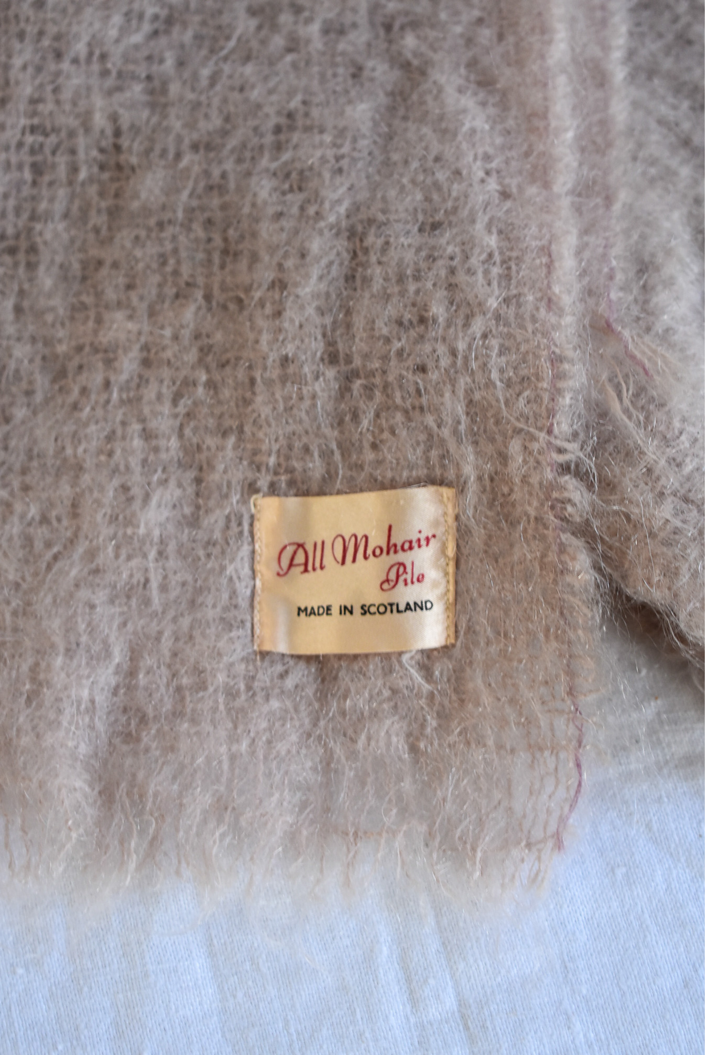 Scottish made All Mohair Pile scarf