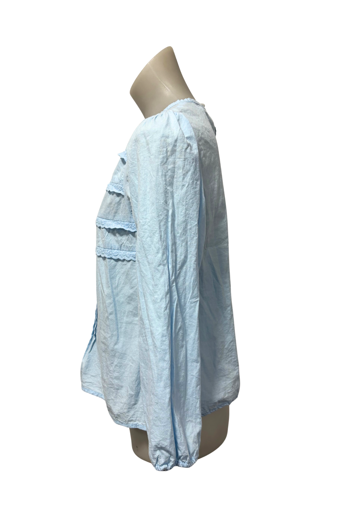 Basemark baby blue blouse, M