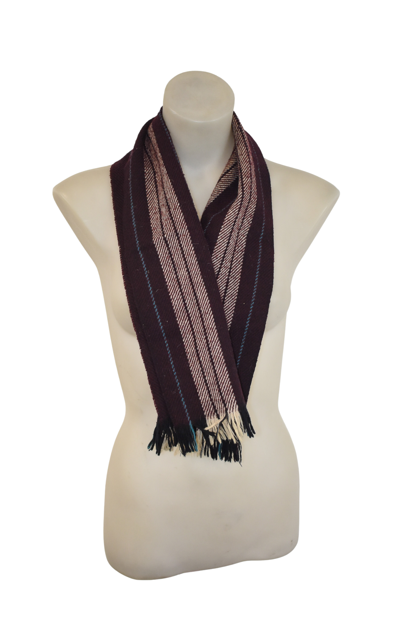 Vintage wool striped scarf