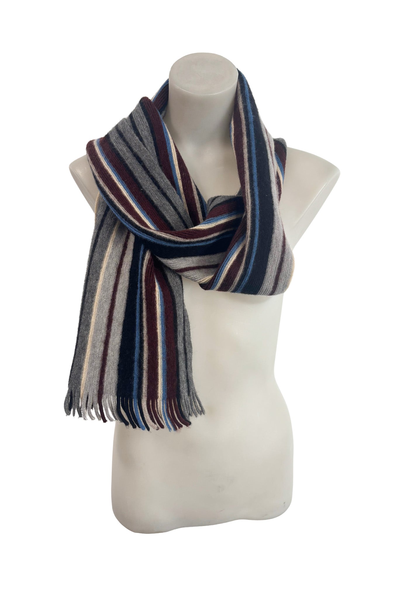 Cutler Project striped wool scarf