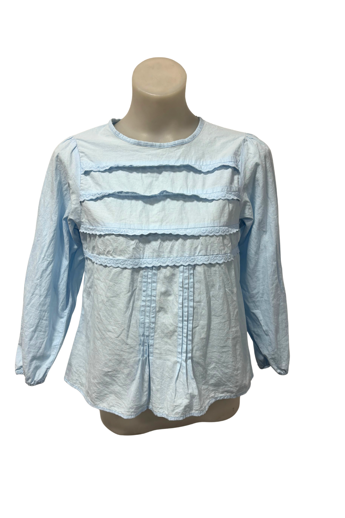 Basemark baby blue blouse, M