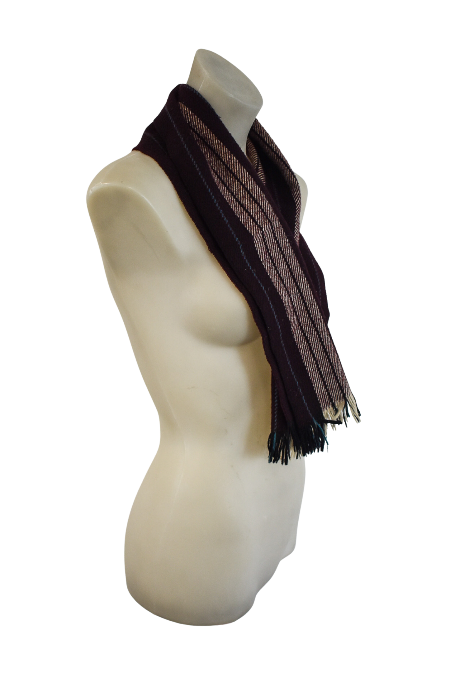 Vintage wool striped scarf