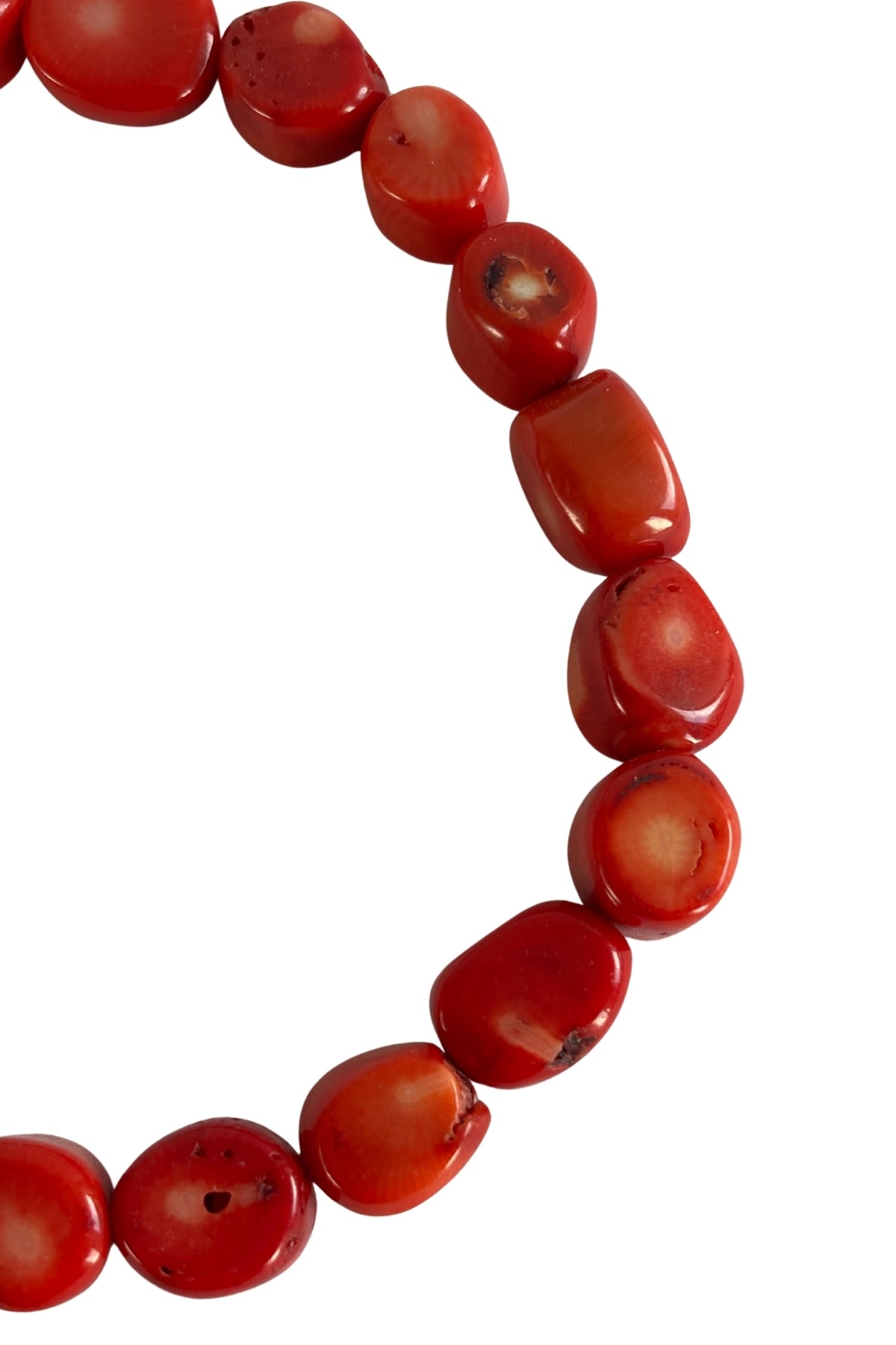 Chunky coral beaded necklace
