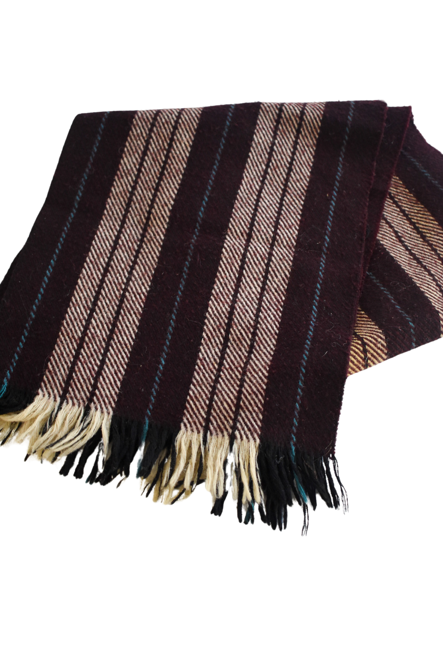 Vintage wool striped scarf