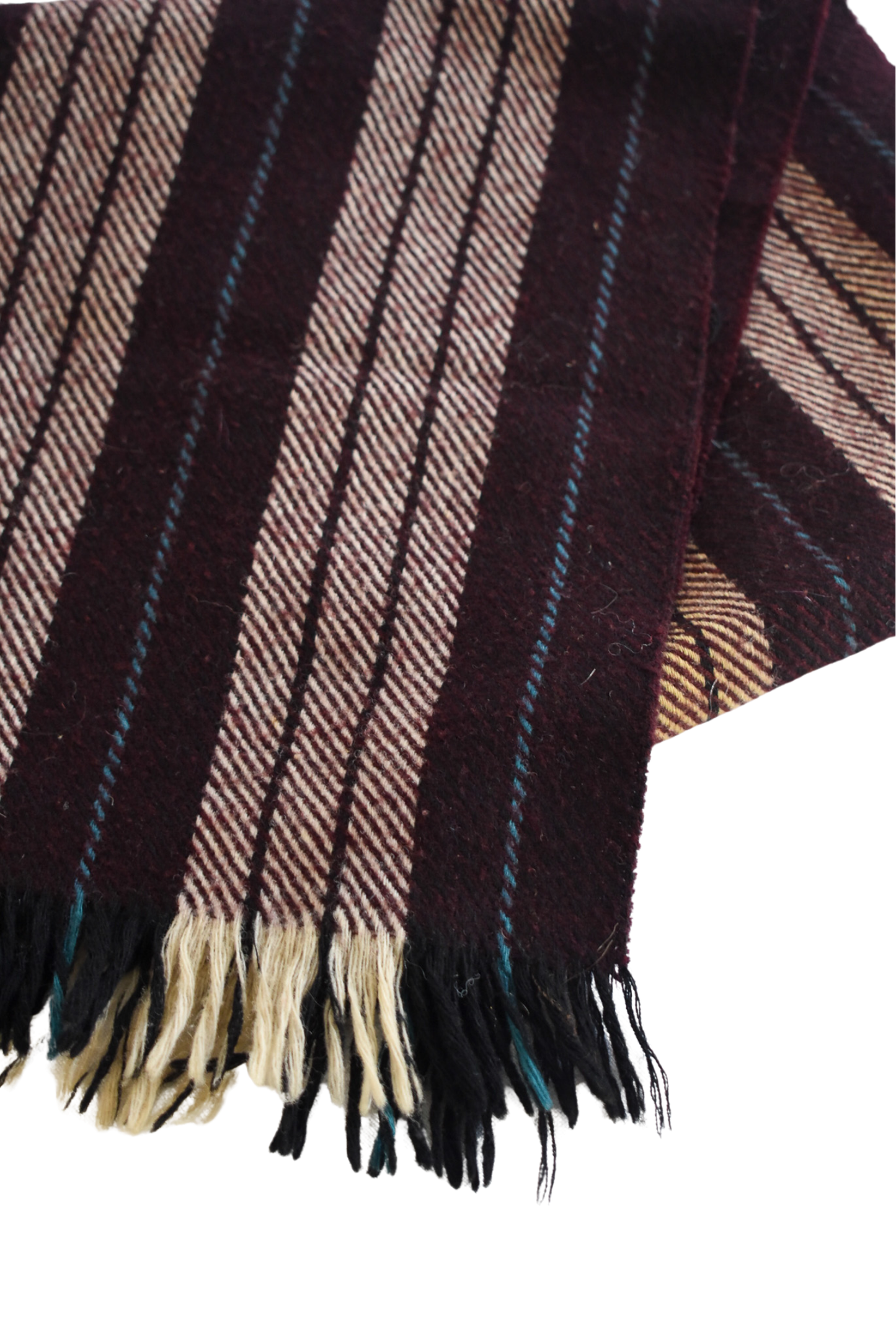 Vintage wool striped scarf