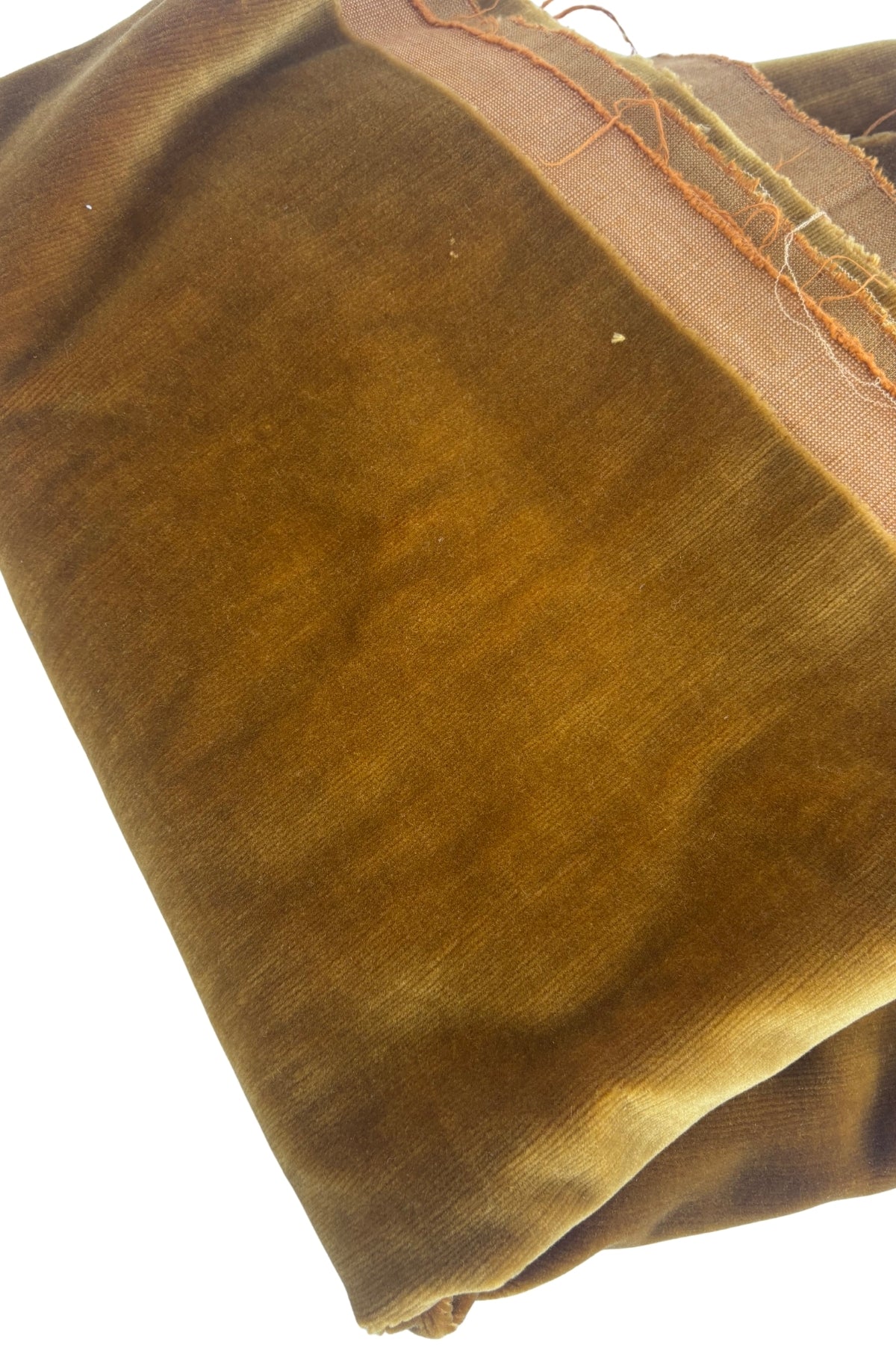 Golden corduroy fabric