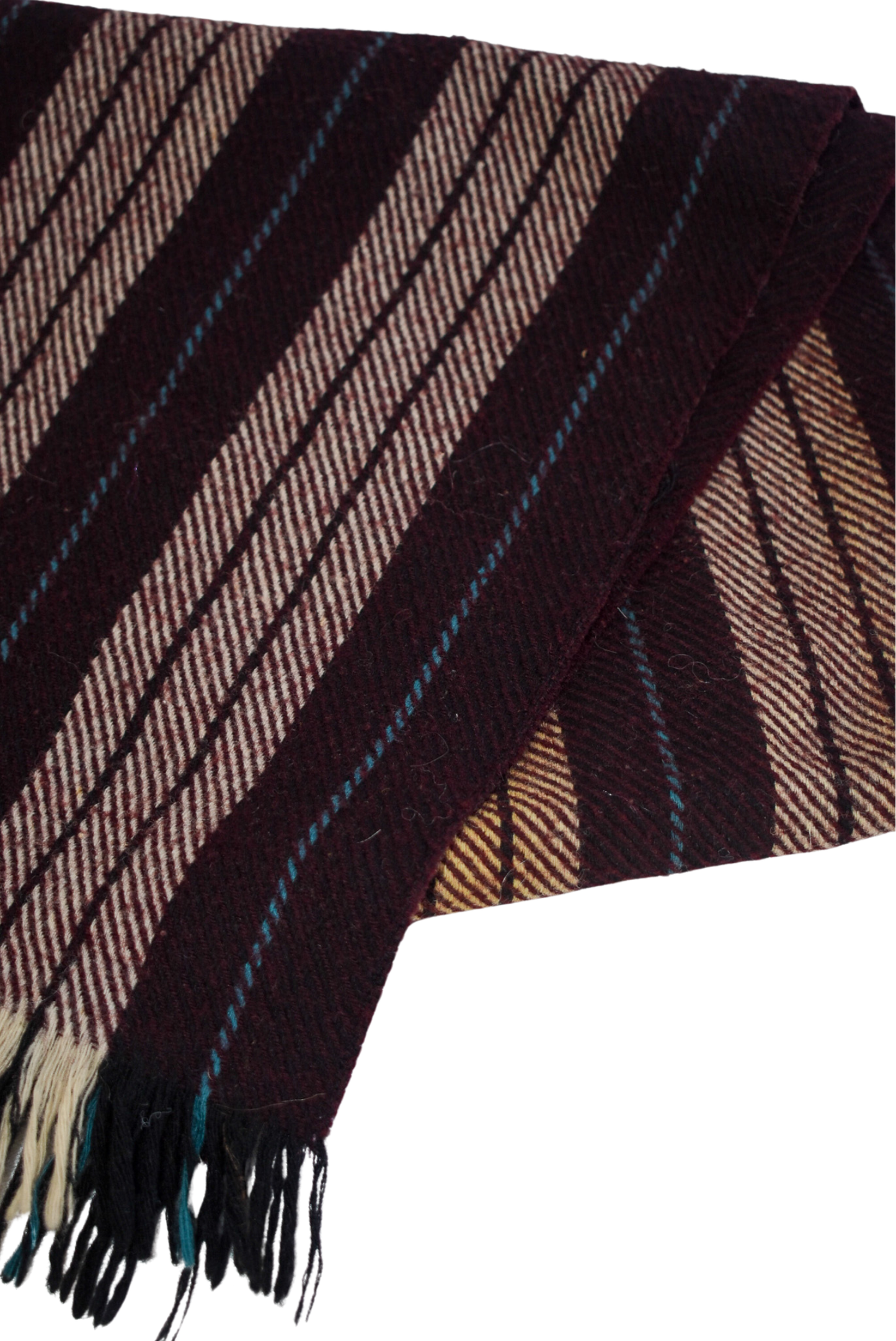 Vintage wool striped scarf