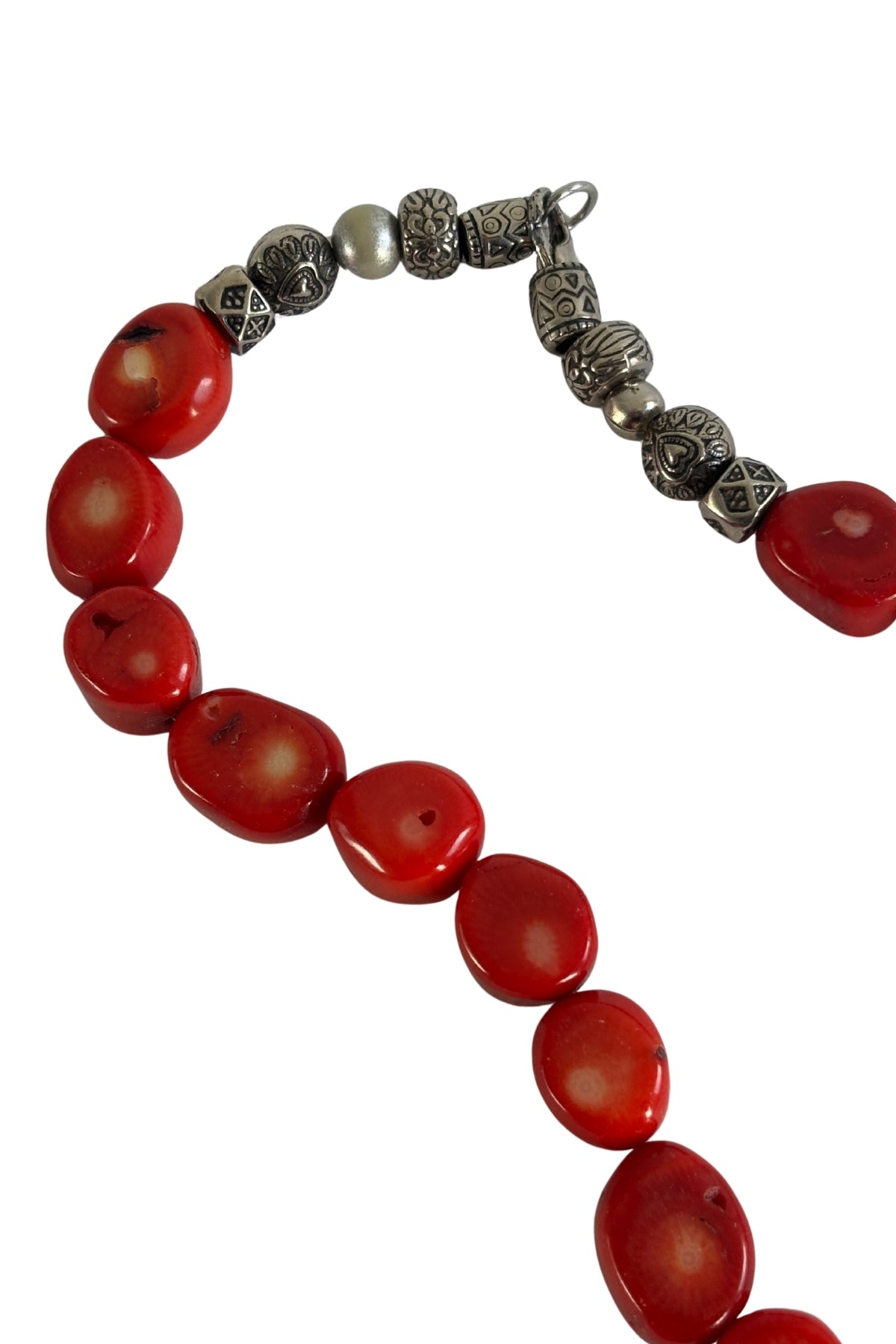 Chunky coral beaded necklace
