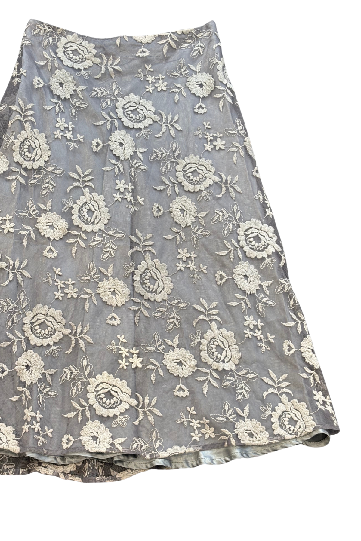 Carlson grey lace skirt, XS