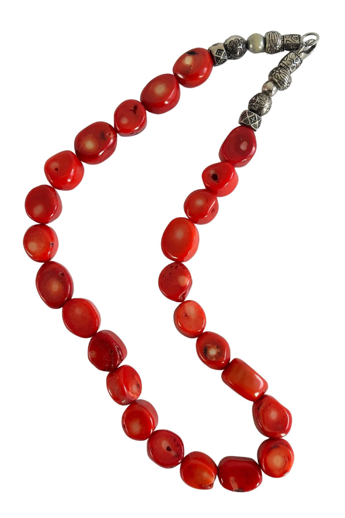 Chunky coral beaded necklace