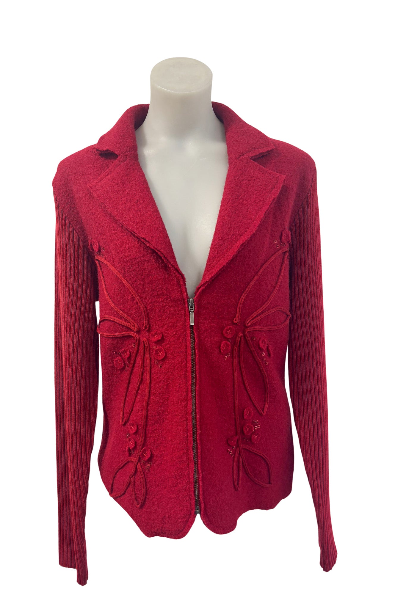 Kamiko 100% wool red jacket, 14