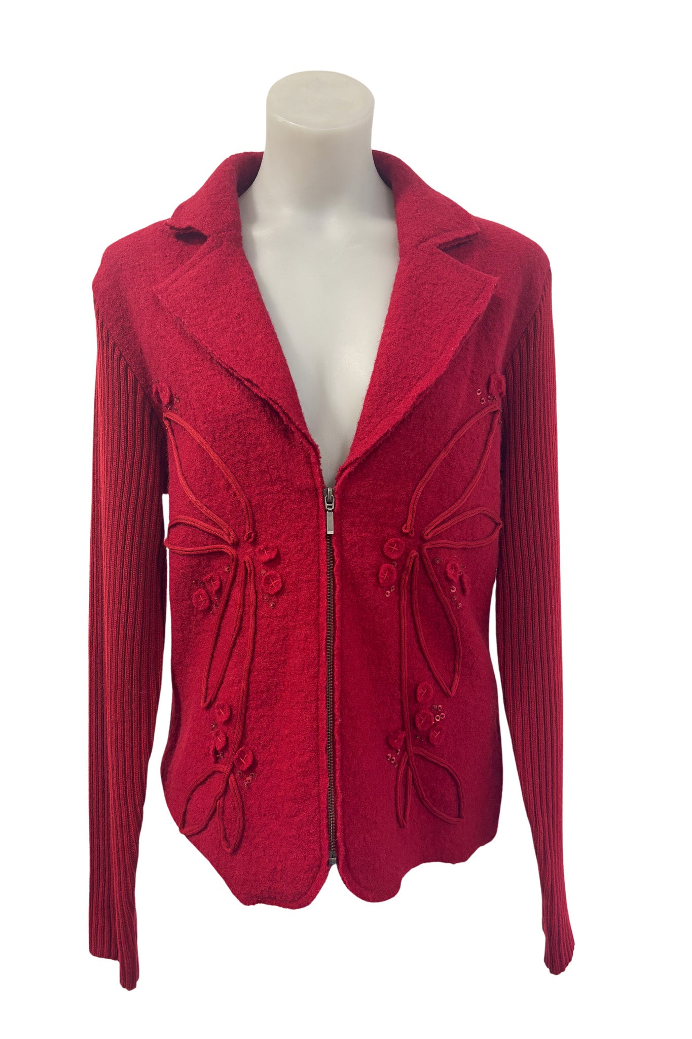 Kamiko 100% wool red jacket, 14