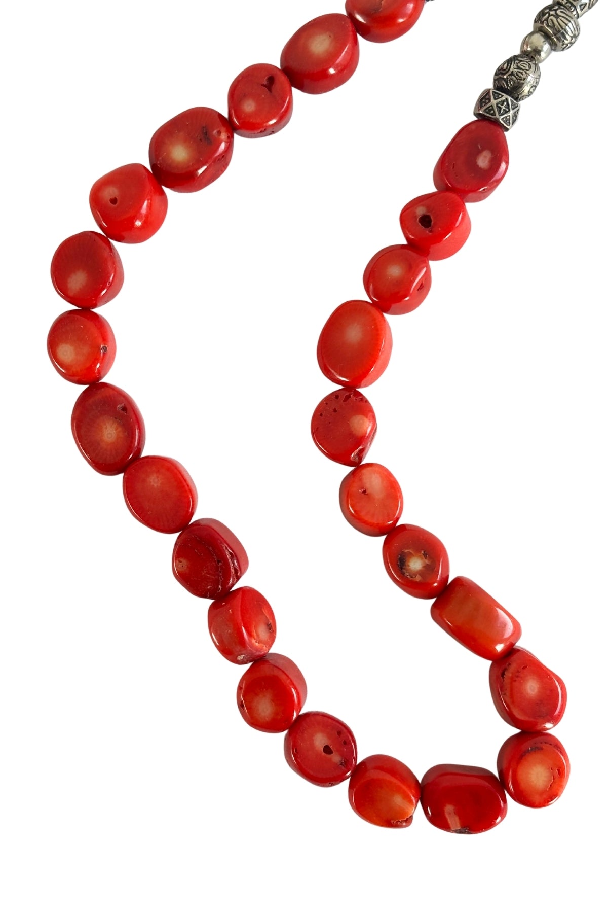 Chunky coral beaded necklace