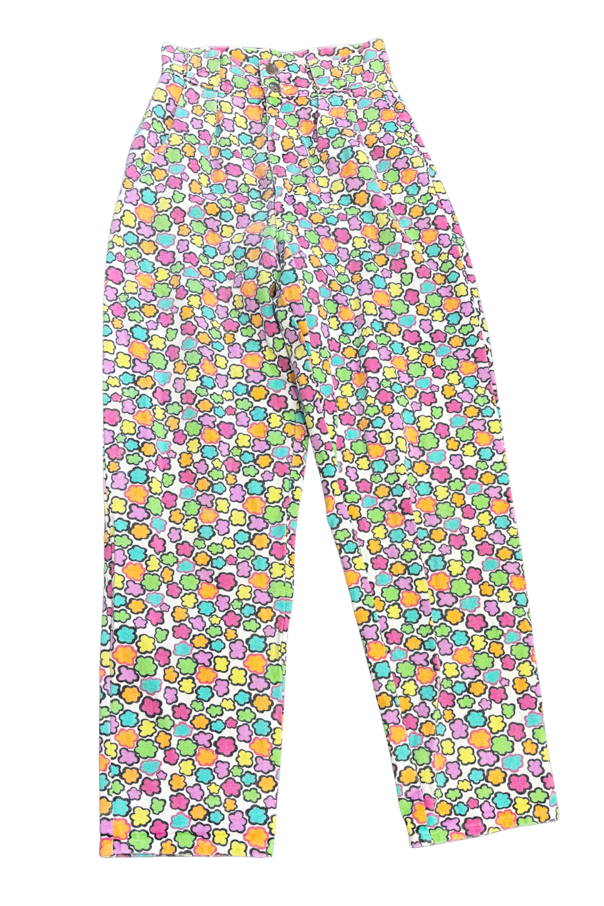 Lucy + Yak Addison organic cotton rainbow daisy jeans