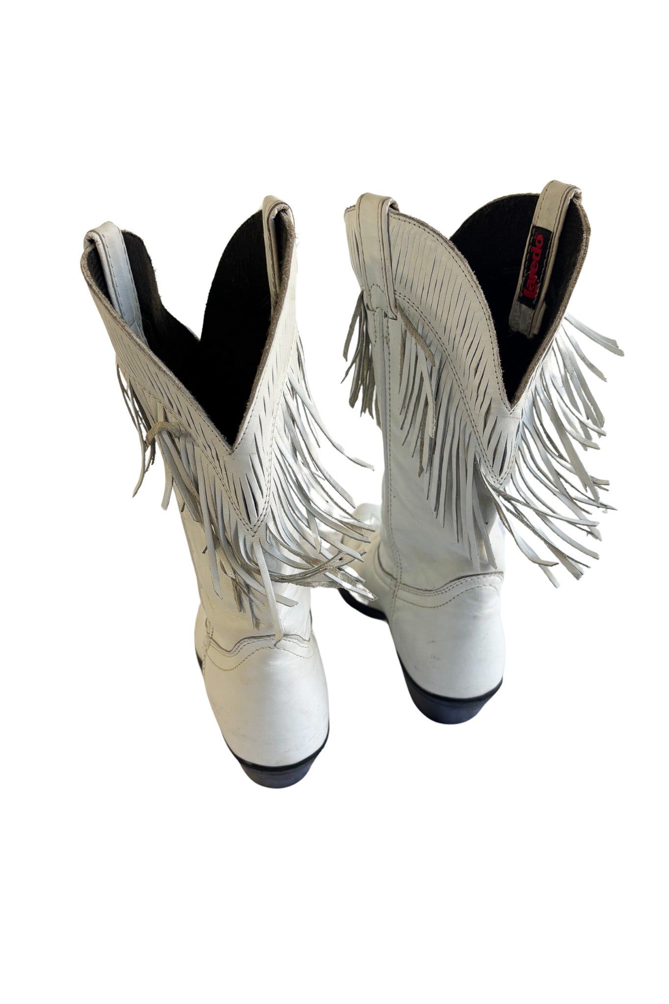 Lovedo white leather vintage cowboy boots, 7