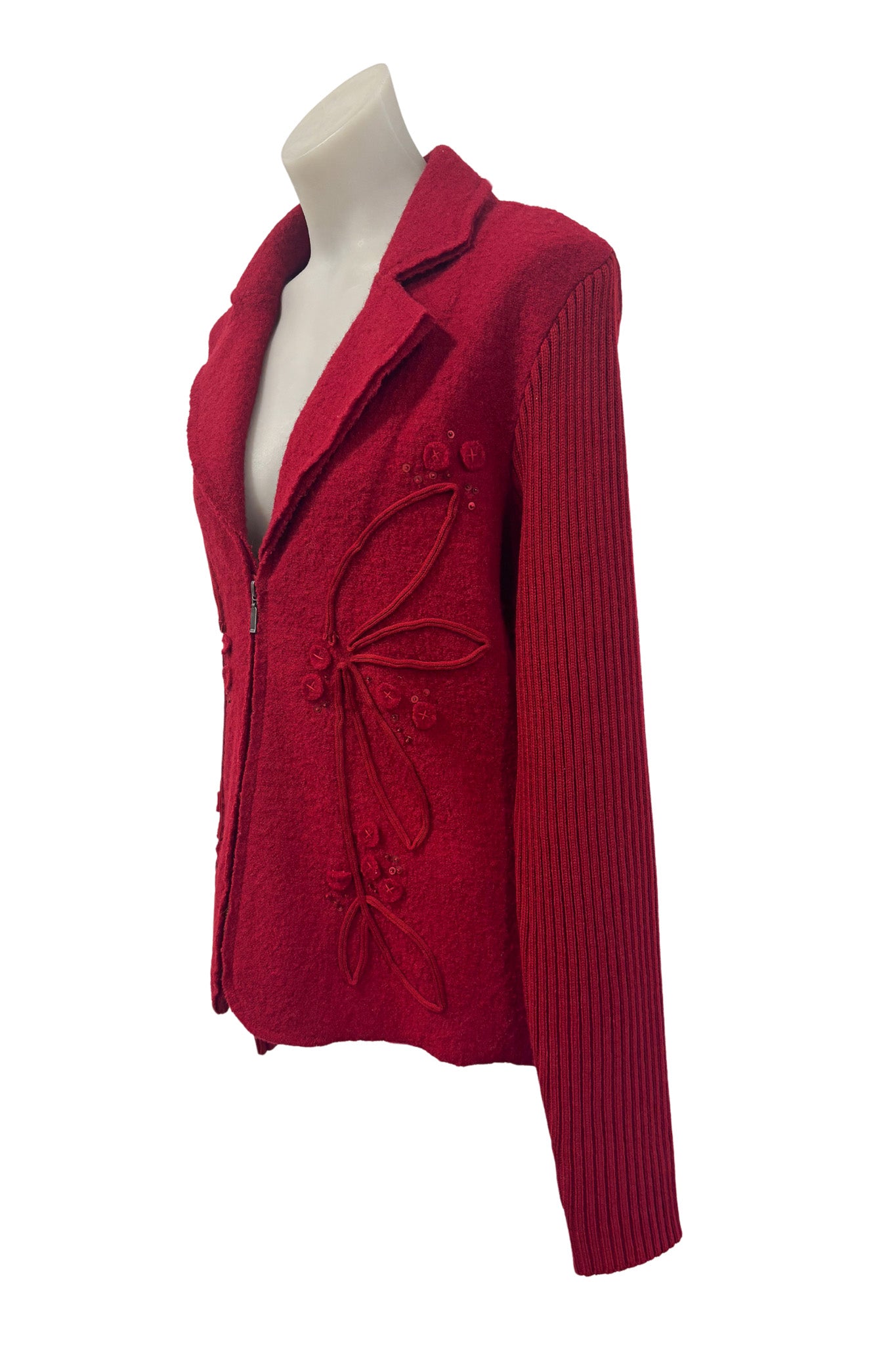 Kamiko 100% wool red jacket, 14