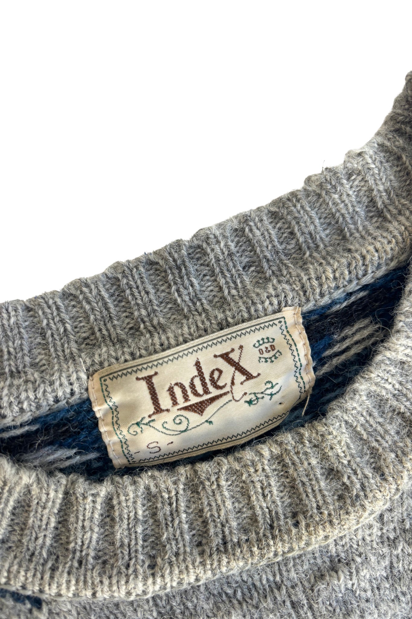 Index pure shetland wool vintage knit jumper, S